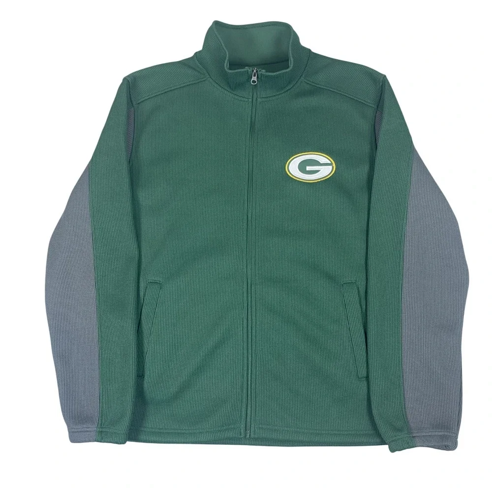 NFL Green Bay Packers Jacket Mens XL Green Full Zip Fleece G-III Apparel Group
